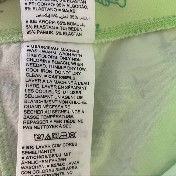 Disney girls Green princess and the frog Patterned Leggings size large 10 - Picture 9 of 9